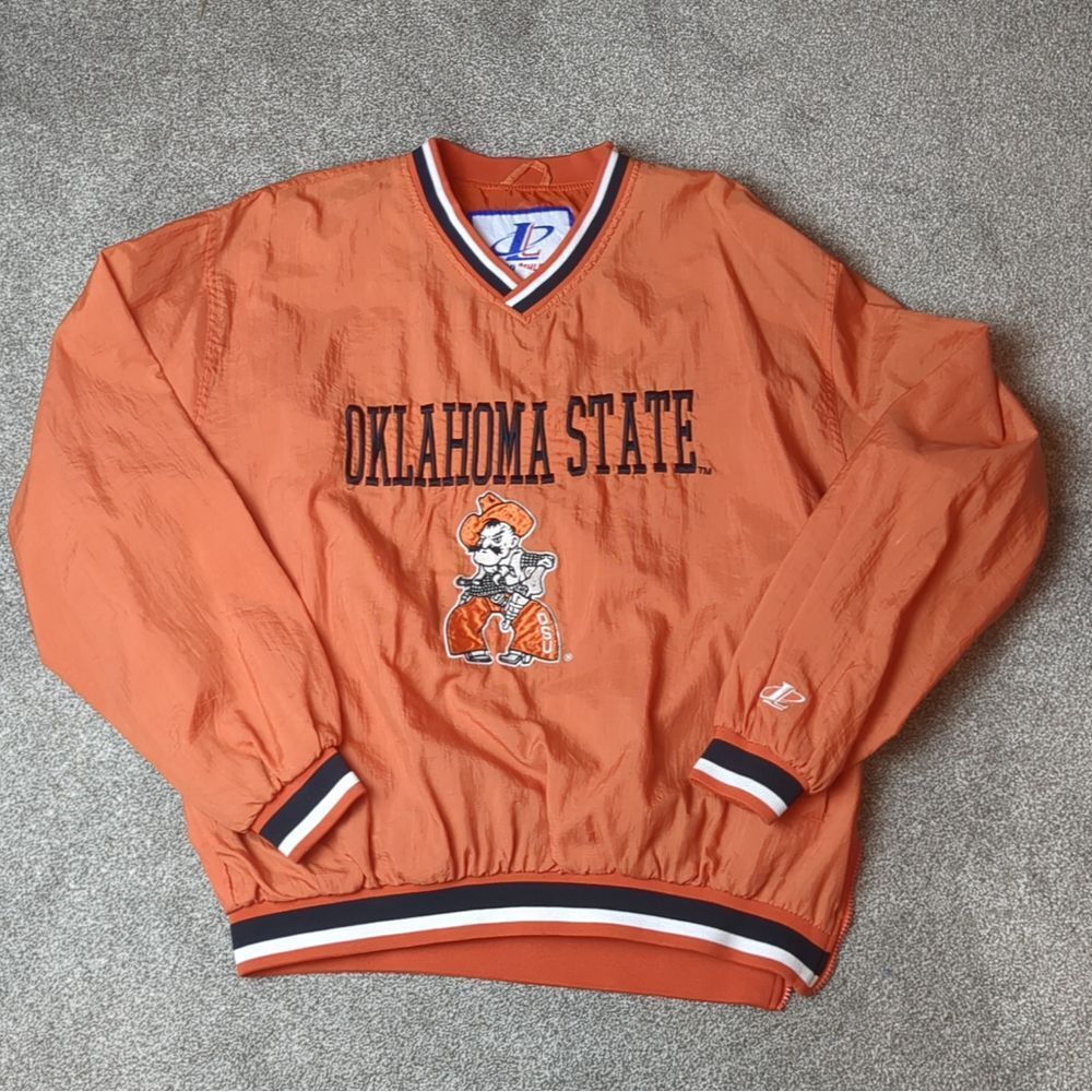 Vintage 90's OSU Cowboys Logo‎ Athletic Nylon Windbreaker Men's Medium